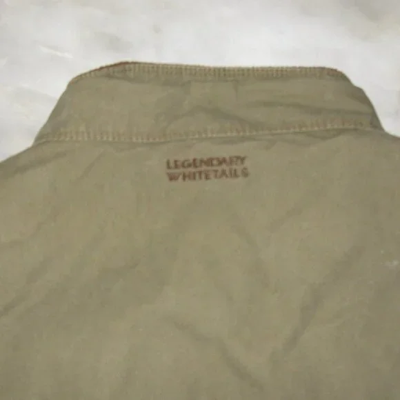 LEGENDARY Whitetails Original Deer Gear Men's Canvas Fleece Lined Vest Size XL